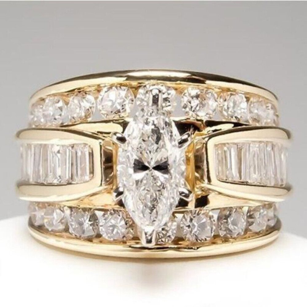 MARQUISE BRIDAL WEDDING RING